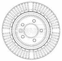 Borg and Beck Borg and Beck BBD5912S Single Front Vented Brake Disc Fits Land Rover Discovery Range Rover Sport 336mm 