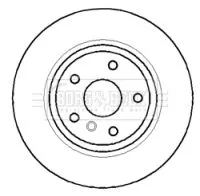 Single Front Vented Brake Disc Fits Bmw 7 Series 348mm
