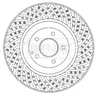 2x Front Perforated/vented Brake Discs For Mercedes C-class Clk 345mm