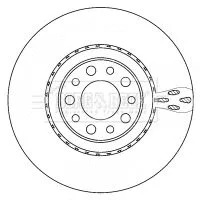 Borg and Beck Borg and Beck BBD5930S Single Front Vented Brake Disc Fits Alfa Romeo Jeep 159 Brera Cherokee Giulietta 