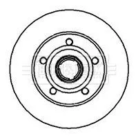 2x Rear Solid Brake Discs Fits Audi A4 245mm
