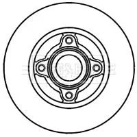 Borg and Beck Borg and Beck BBD5939S Single Rear Solid Brake Disc Fits Renault 19 Clio Megane 238mm 
