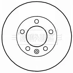 Borg and Beck Borg and Beck BBD5941S Single Front Vented Brake Disc Fits Nissan Opel Renault Vauxhall Interstar Maste 