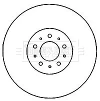 Single Front Vented Brake Disc Fits Volvo S60 V70 330mm