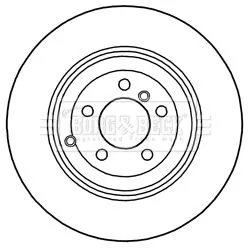 Borg and Beck Borg and Beck BBD5946S Single Rear Vented Brake Disc Fits Land Rover Range Rover 365mm 