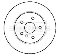 Borg and Beck Borg and Beck BBD5951S Single Front Vented Brake Disc Fits Bmw 7 Series 324mm 