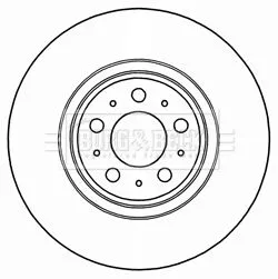Borg and Beck Borg and Beck BBD5955S Single Front Vented Brake Disc Fits Volvo S60 S80 V70 Xc70 320mm 