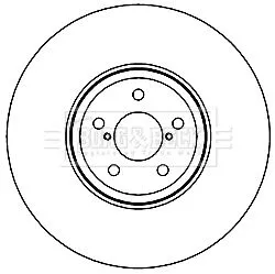 Borg and Beck Borg and Beck BBD5959S Single Front Vented Brake Disc Fits Subaru Forester Legacy Outback 316mm 