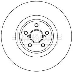 Single Front Perforated/vented Brake Disc Fits Lexus Is 360mm