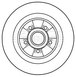 Borg and Beck Borg and Beck BBD5974S Single Rear Solid Brake Disc Fits Renault Clio 300mm 