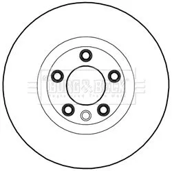 Single Front Vented Brake Disc Fits Vw Touareg 360mm