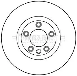 Single Front Left Vented Brake Disc Fits Vw Touareg 360mm