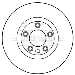 Borg and Beck Borg and Beck BBD5995S Single Front Right Vented Brake Disc Fits Vw Touareg 360mm 