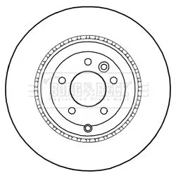 Borg and Beck Borg and Beck BBD5996S Single Rear Vented Brake Disc Fits Land Rover Range Rover Sport 365mm 