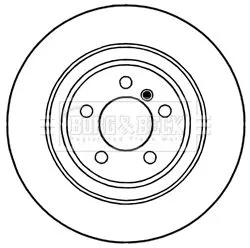 Borg and Beck Borg and Beck BBD5997S Single Front Vented Brake Disc Fits Land Rover Range Rover 344mm 