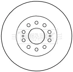 Borg and Beck Borg and Beck BBD5998S Single Front Solid Brake Disc Fits Iveco Eurocargo 330mm 