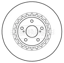 Borg and Beck Borg and Beck BBD6000S 2x Front Vented Brake Discs For Lexus Rx 328mm 