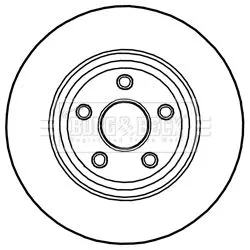 Borg and Beck Borg and Beck BBD6005S 2x Front Vented Brake Discs For Dodge Jeep Durango Grand Cherokee 350mm 