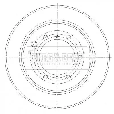 Borg and Beck Borg and Beck BBD6008S 2x Rear Vented Brake Discs For Hyundai Terracan 315mm 