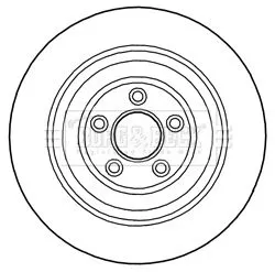 Borg and Beck Borg and Beck BBD6016S 2x Rear Right Vented Brake Discs For Jaguar Xk 350mm 
