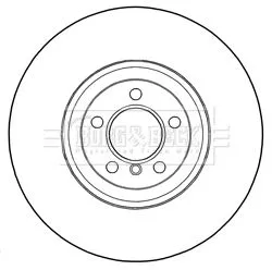 Borg and Beck Borg and Beck BBD6018S Single Front Vented Brake Disc Fits Land Rover Range Rover 380mm 