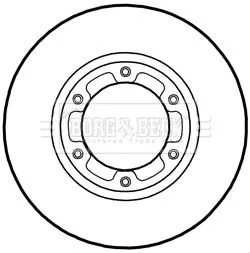 Borg and Beck Borg and Beck BBD6019S Single Front Solid Brake Disc Fits Mitsubishi Canter (Fe5 Fe6) 310mm 
