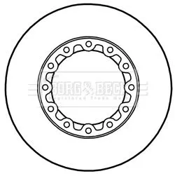Borg and Beck Borg and Beck BBD6020S Single Rear Solid Brake Disc Fits Mitsubishi Canter (Fe5 Fe6) 310mm 