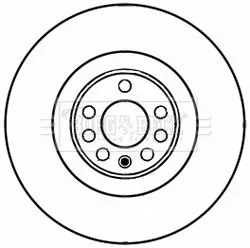 Borg and Beck Borg and Beck BBD6029S Single Front Vented Brake Disc Fits Opel Saab Vauxhall 9-3 Vectra 345mm 