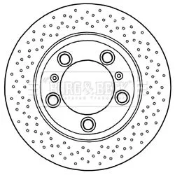Borg and Beck Borg and Beck BBD6032S Single Rear Perforated/vented Brake Disc Fits Porsche 718 Boxster 718 Cayman Box 