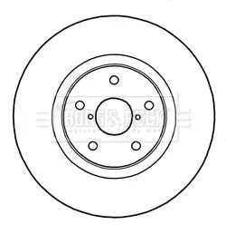 Borg and Beck Borg and Beck BBD6035S Single Front Vented Brake Disc Fits Subaru Legacy Levorg Outback Tribeca Wrx 316 