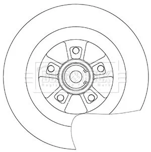 Borg and Beck Borg and Beck BBD6036S Single Rear Solid Brake Disc Fits Renault Megane 300mm 