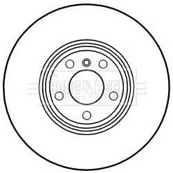 Borg and Beck Borg and Beck BBD6038S Single Front Right Two-part Brake Disc Brake Disc Fits Bmw 5 6 7 Series 348mm 