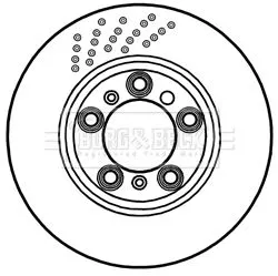 Single Rear Left Perforated/vented Brake Disc Fits Porsche 911 330mm
