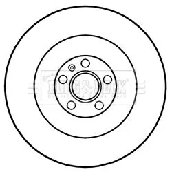 Single Front Vented Brake Disc Fits Audi A6 385mm