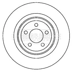 Single Rear Vented Brake Disc Fits Chrysler 300c 350mm