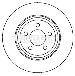 Borg and Beck Borg and Beck BBD6053S Single Rear Solid Brake Disc Fits Chrysler Dodge 300c Challenger 320mm 