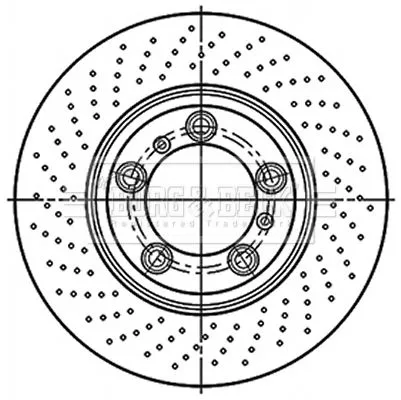 Single Front Left Perforated/vented Brake Disc Fits Porsche 911 350mm