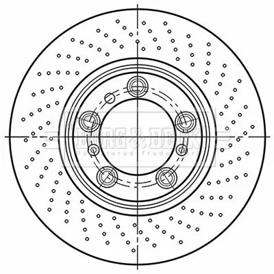 Single Rear Right Perforated/vented Brake Disc Fits Porsche 911 350mm