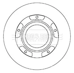 Borg and Beck Borg and Beck BBD6067S Single Rear Solid Brake Disc Fits Ford Tourneo Custom Transit Transit Custom 288 