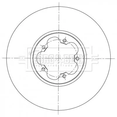 Borg and Beck Borg and Beck BBD6071S Single Front Vented Brake Disc Fits Ford Tourneo Custom Transit Transit Custom 3 