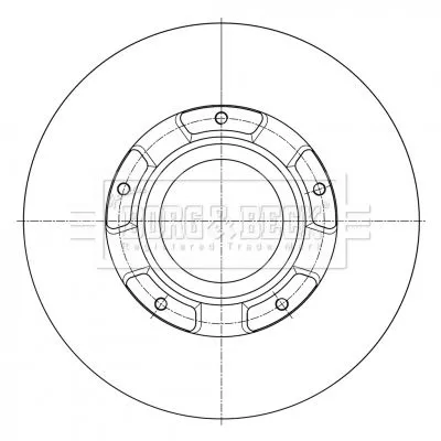 Borg and Beck Borg and Beck BBD6073S Single Rear Solid Brake Disc Fits Ford Tourneo Custom Transit Transit Custom 308 