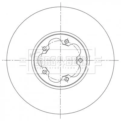 Borg and Beck Borg and Beck BBD6074S Single Front Vented Brake Disc Fits Ford Transit 308mm 