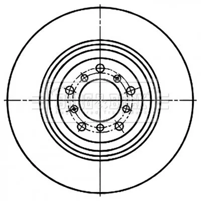 Single Front Left Vented Brake Disc Fits Bmw 5 Series 345mm