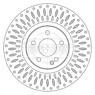 Borg and Beck Borg and Beck BBD6081S Single Front Vented Brake Disc Fits Mercedes Marco Polo V-class Vito 330mm 