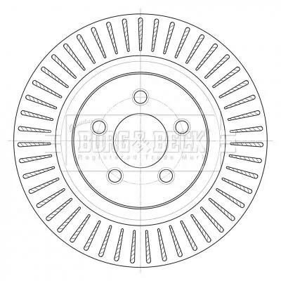 Single Front Vented Brake Disc Fits Dodge Nitro 332mm