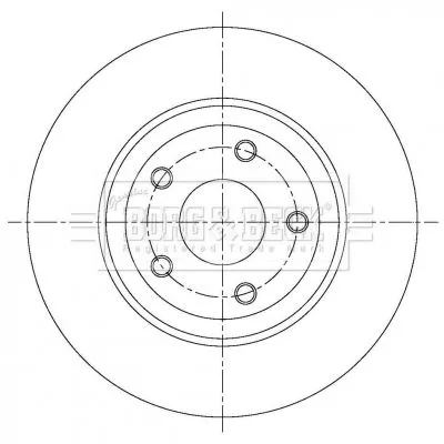 Borg and Beck Borg and Beck BBD6084S Single Front Vented Brake Disc Fits Chrysler Dodge Lancia Grand Caravan Grand Vo 