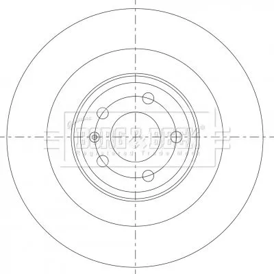 Borg and Beck Borg and Beck BBD6085S Single Rear Vented Brake Disc Fits Audi A6 A7 A8 356mm 