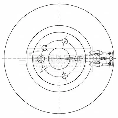 Borg and Beck Borg and Beck BBD6086S Single Front Vented Brake Disc Fits Jaguar Land Rover Discovery Sport E-pace Ran 