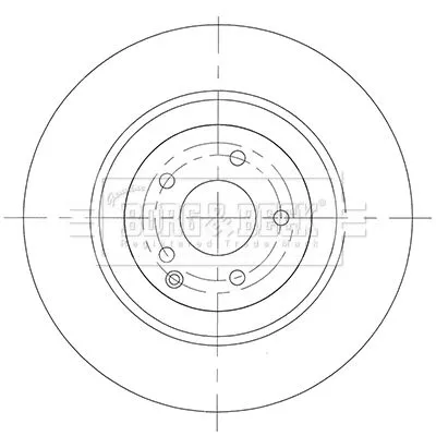 Single Front Vented Brake Disc Fits Mercedes C-class Clk 345mm