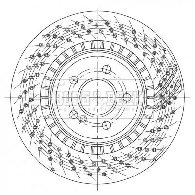 Single Rear Perforated/vented Brake Disc Fits Mercedes Sl 330mm